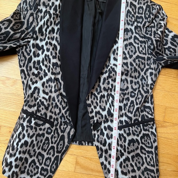 BCBG MAXAZRIA Leopard print Bowie tuxedo blazer - Picture 13 of 14